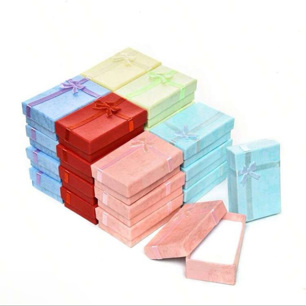 24pcs/Set Ring, Pendant, Earring, Necklace Jewelry Gift Box With Different Color